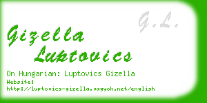 gizella luptovics business card